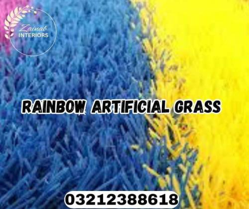 artificial grass and rainbow artificial grass 