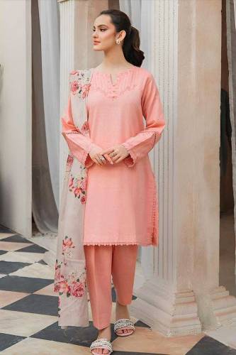 3 PCs Embroidered Unstitched Suit