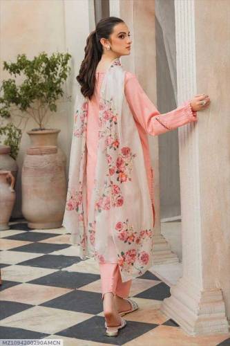 3 PCs Embroidered Unstitched Suit