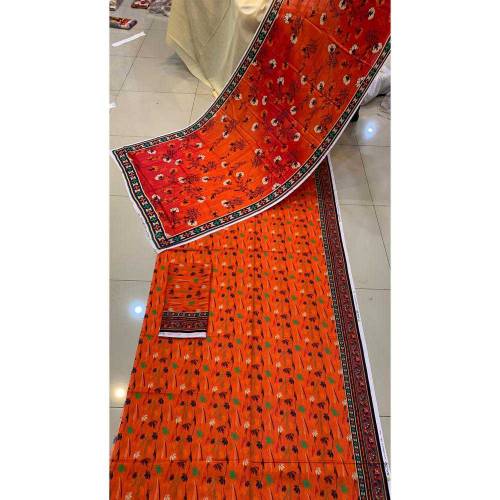 3 Pcs Women's Unstitched Lawn Digital Print Suit