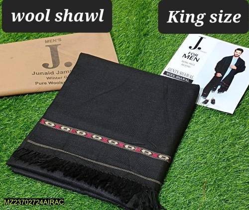 1 Pcs Men's Woolen Plain Shawl