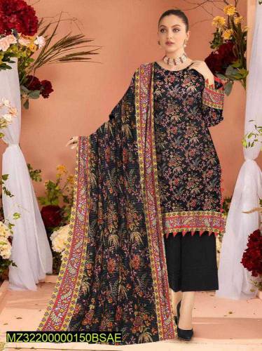 New 3pcs women unstitched loan(free home delivery)03125340091