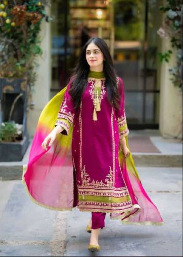 Omal 3pc embroidered suit