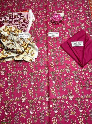 3pcs lawn suit