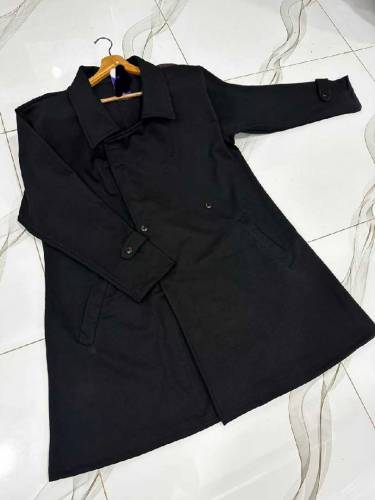 Classic plain Fleece Trench Coat -1 Pcs | only Online Delivery 