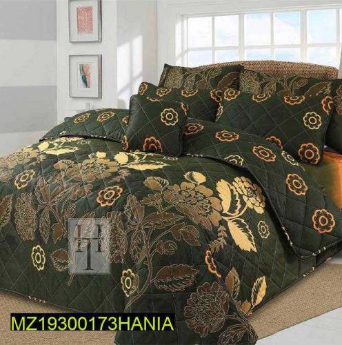7 PCs Double Bed Cotton Printed Comforter Set