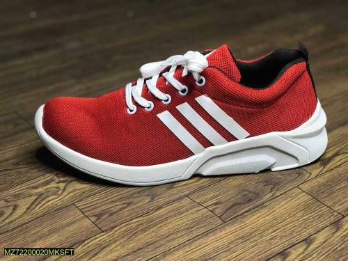 M.K Soft Comfortable Men's Shoes On Synthetic Material SNOO1, Red