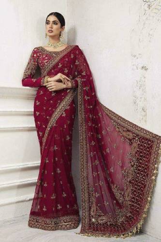 woman collection embroidered saree