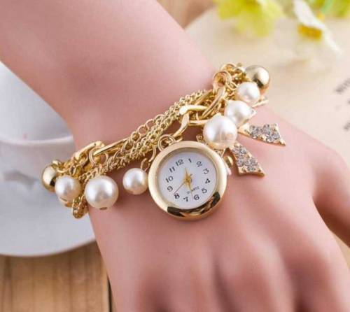 Pearl Bracelet watch for girls 