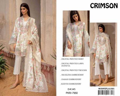 Crimson | 3pc Digital Printed Lawn Vol 24