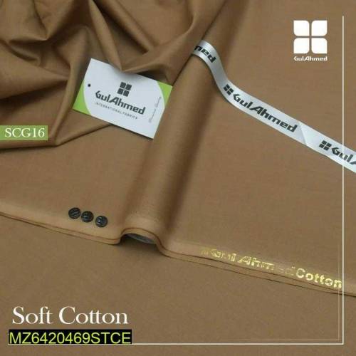 Men's Unstitched Cotton plain Suit 