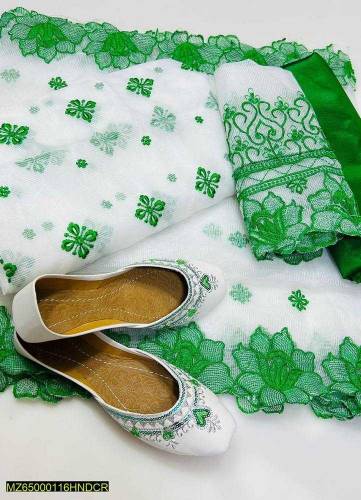 3 PC's women unstitched khadi embroided suit