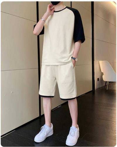 Men's Cotton Plain T-Shirt Shorts TrackSuit 