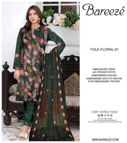 Lawn Embroidered suit 