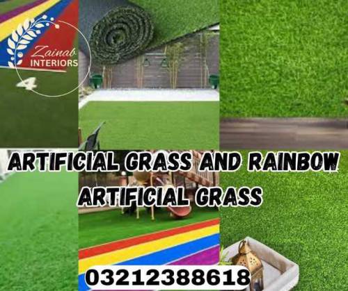 artificial grass and rainbow artificial grass 