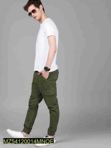1Pcs Men cotton cargo trouser-green only Online Delivery 