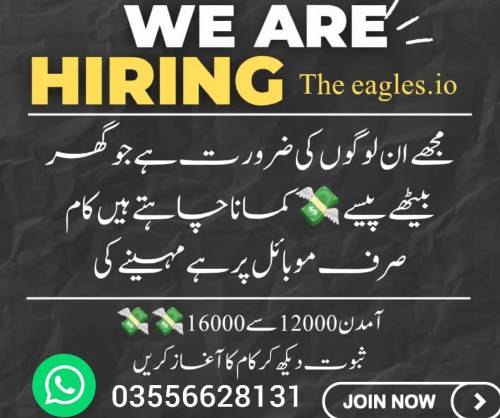 مجھے ان لوگوں کی ضرورت ہے جو گھر بیٹھے پیسے 💸 کمانا چاہتے ہیں کام صرف 