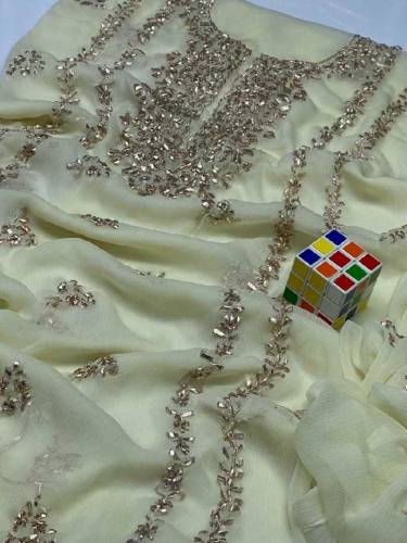 3pcs women's unstiched hand worked suit 
