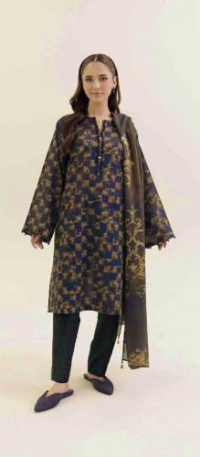 3 pcs woman unstitched suit 
